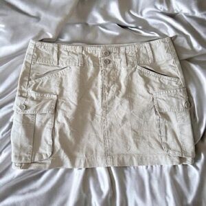 John Galt By Brandy Melville Beige Cargo Mini Skirt